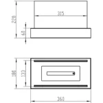 3672 Bioethanol-Standkamin GLOW – Schwarz Matt