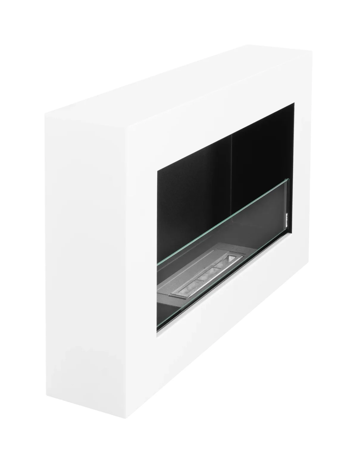 3761 Wandbioethanolofen mit Glas 650x400 Box weiß strukturiert matt