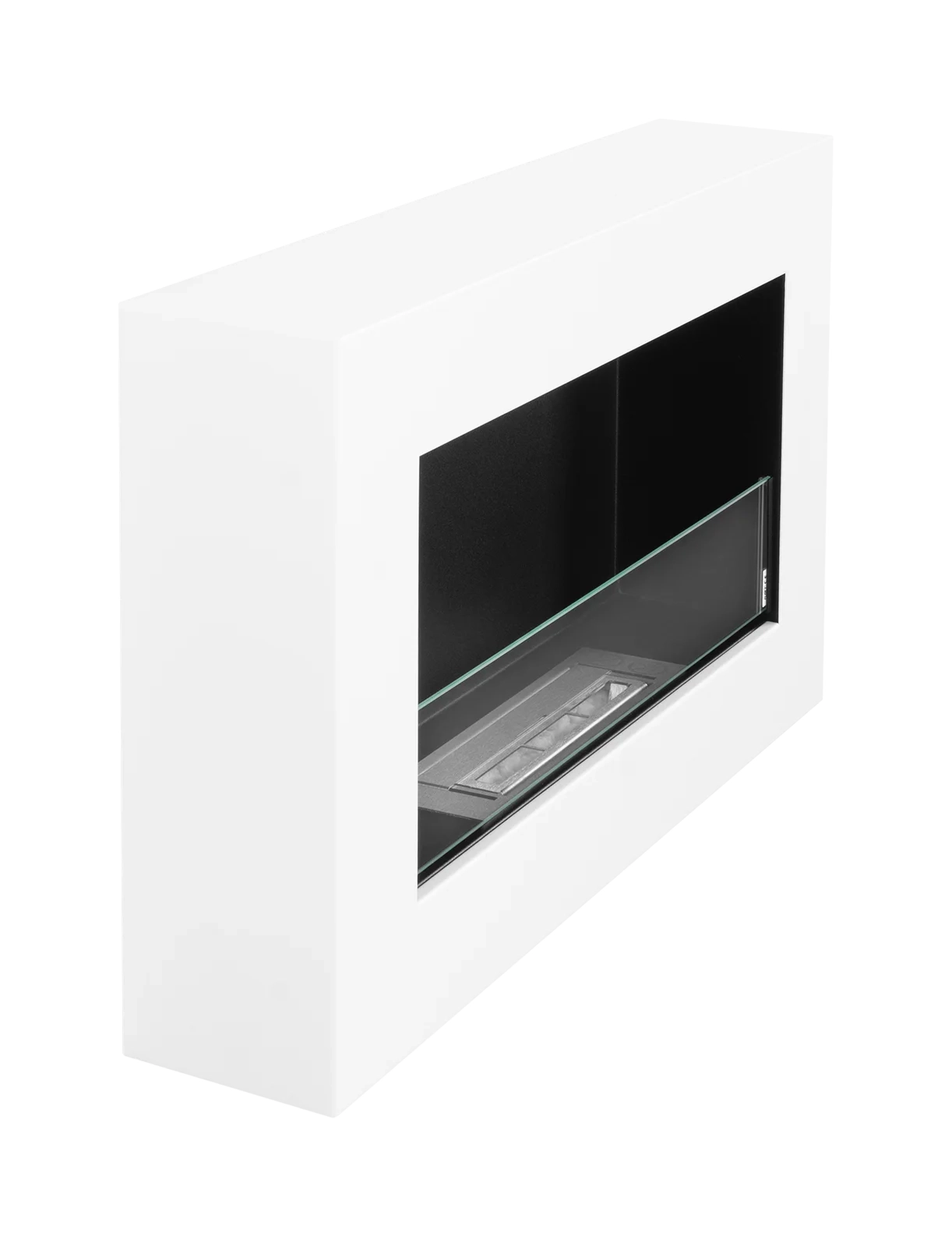 3761 Wandbioethanolofen mit Glas 650x400 Box weiß strukturiert matt