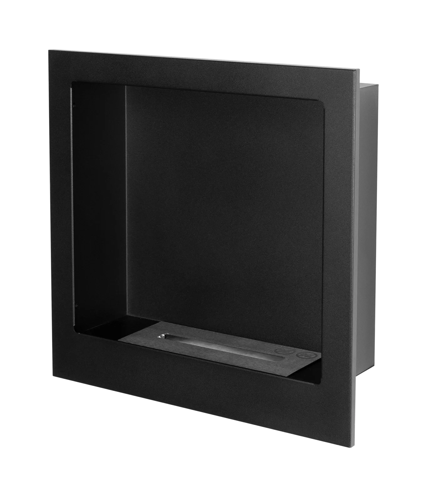 3773 Wandbioethanolofen 400x400 schwarz strukturiert matt