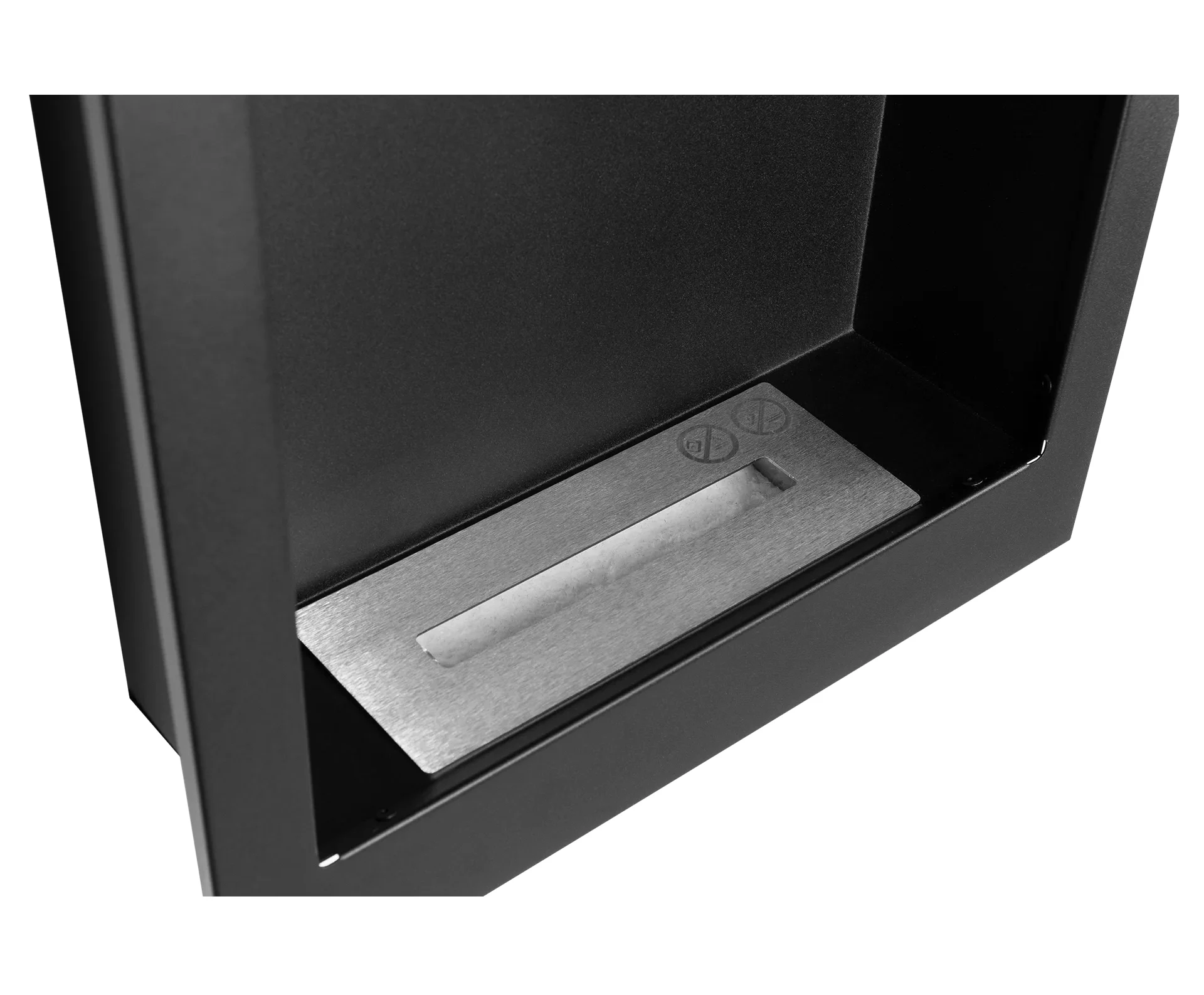 3775 Wandbioethanolofen 400x400 schwarz strukturiert matt