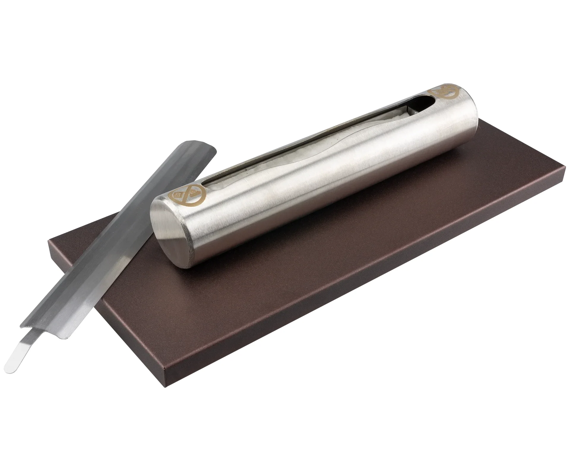 3793 Freistehender Bioethanol-Kamin Stainless matt braun