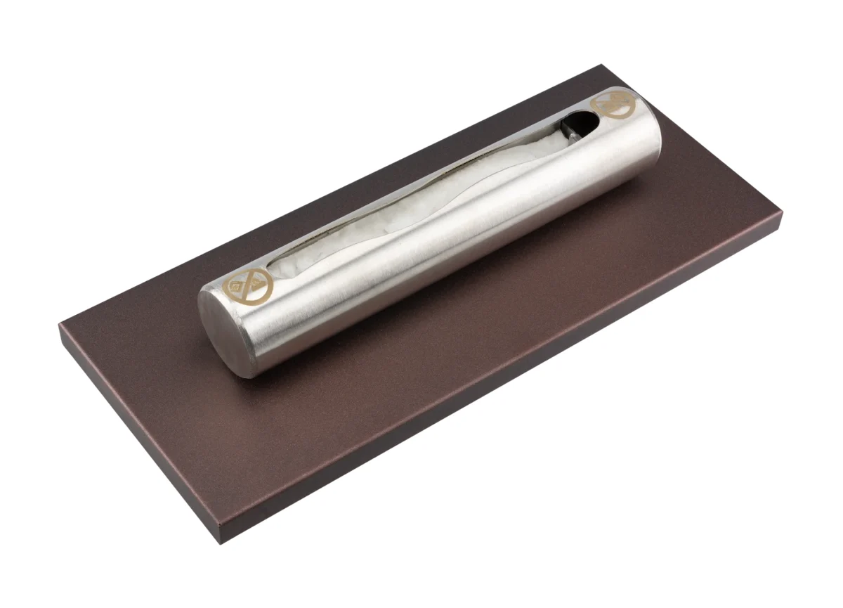 3796 Freistehender Bioethanol-Kamin Stainless matt braun