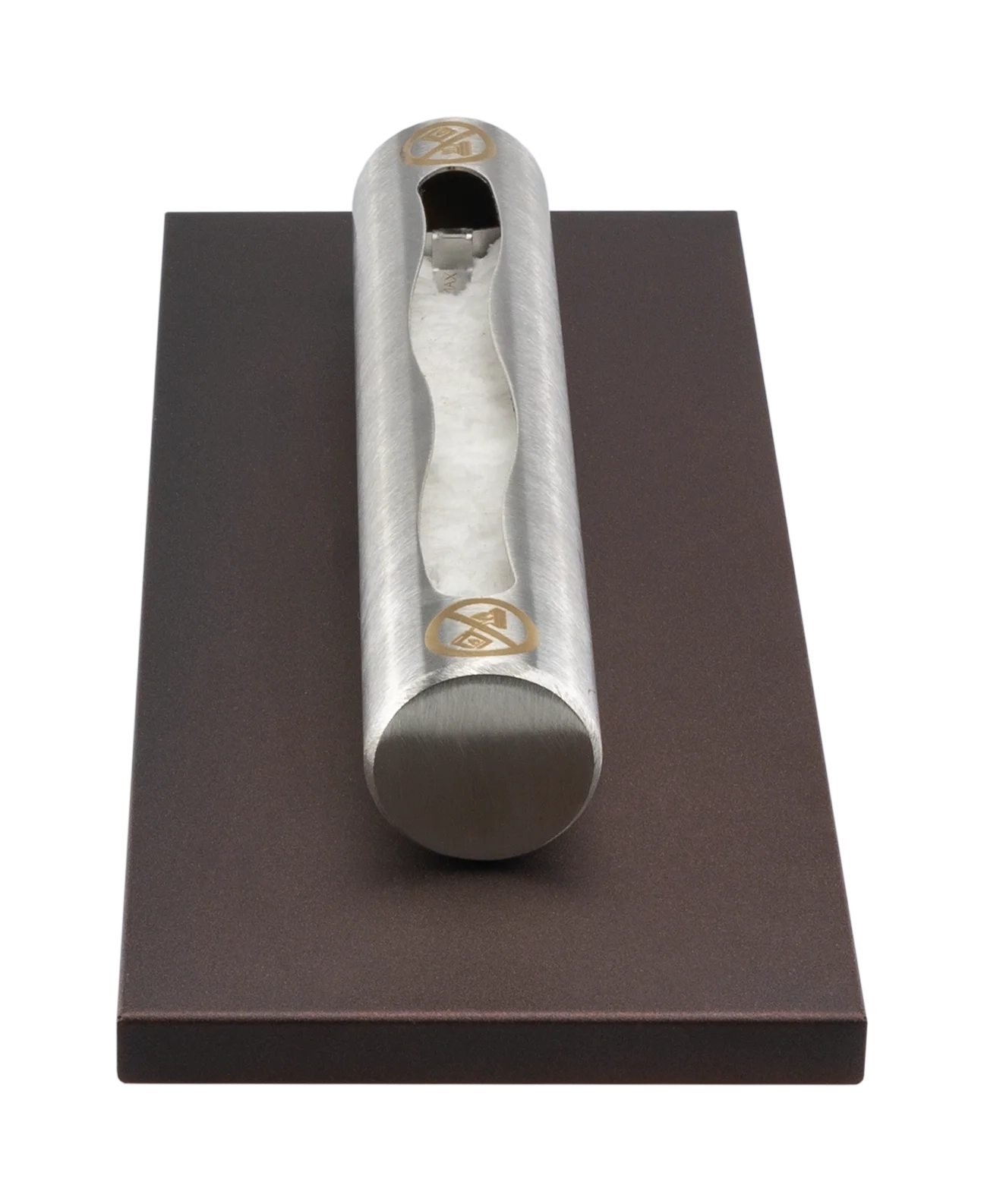 3799 Freistehender Bioethanol-Kamin Stainless matt braun
