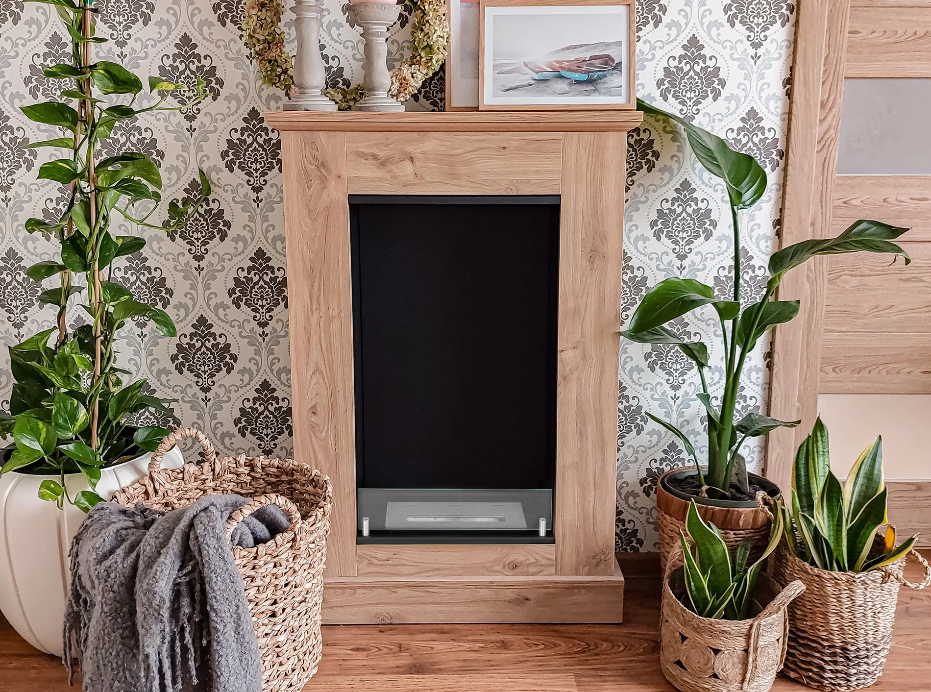 3812 Biokamin Portal Boho mit Glas