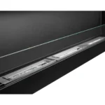 3852 Bioethanol-Wandkamin BOX 1200 × 400 – Schwarz Strukturmatt mit Glasscheibe