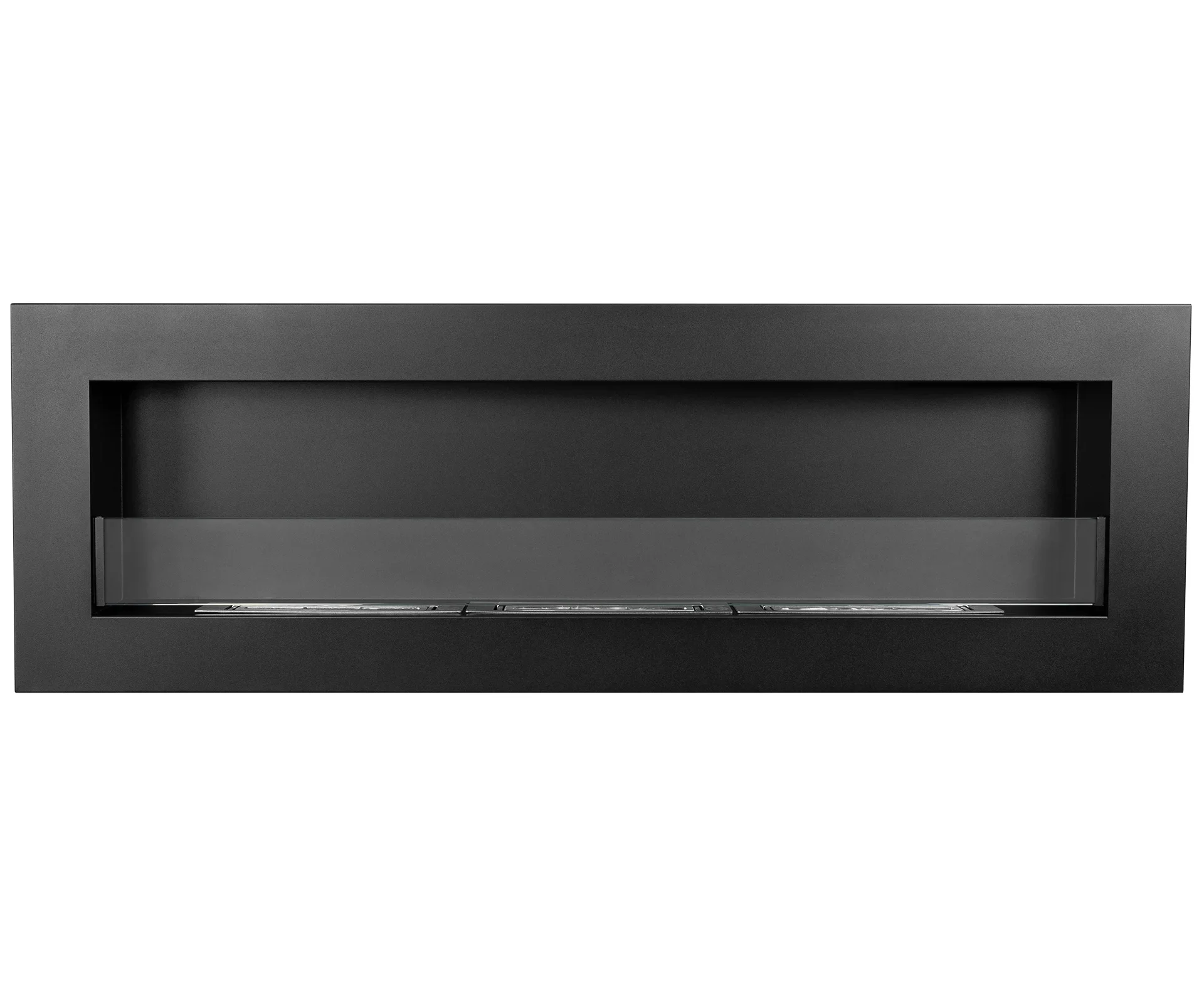 3859 Hängender Bio-Kamin mit Glas 1200x400 Box schwarz strukturiert matt