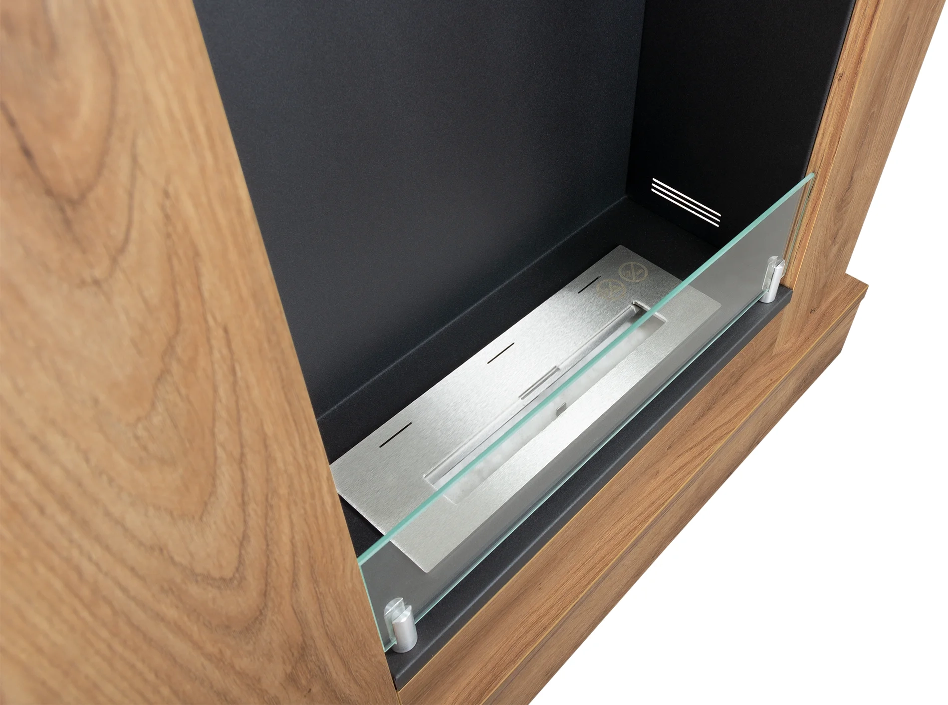 3941 Glas für den Bioethanol-Kamin Portal Wooden Alaska und Pula Mini