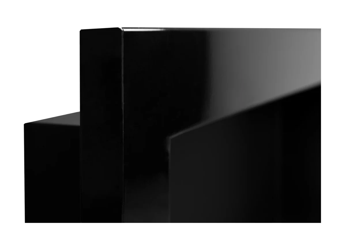 Wandbioethanolofen mit Glas 900x400 schwarz glänzend