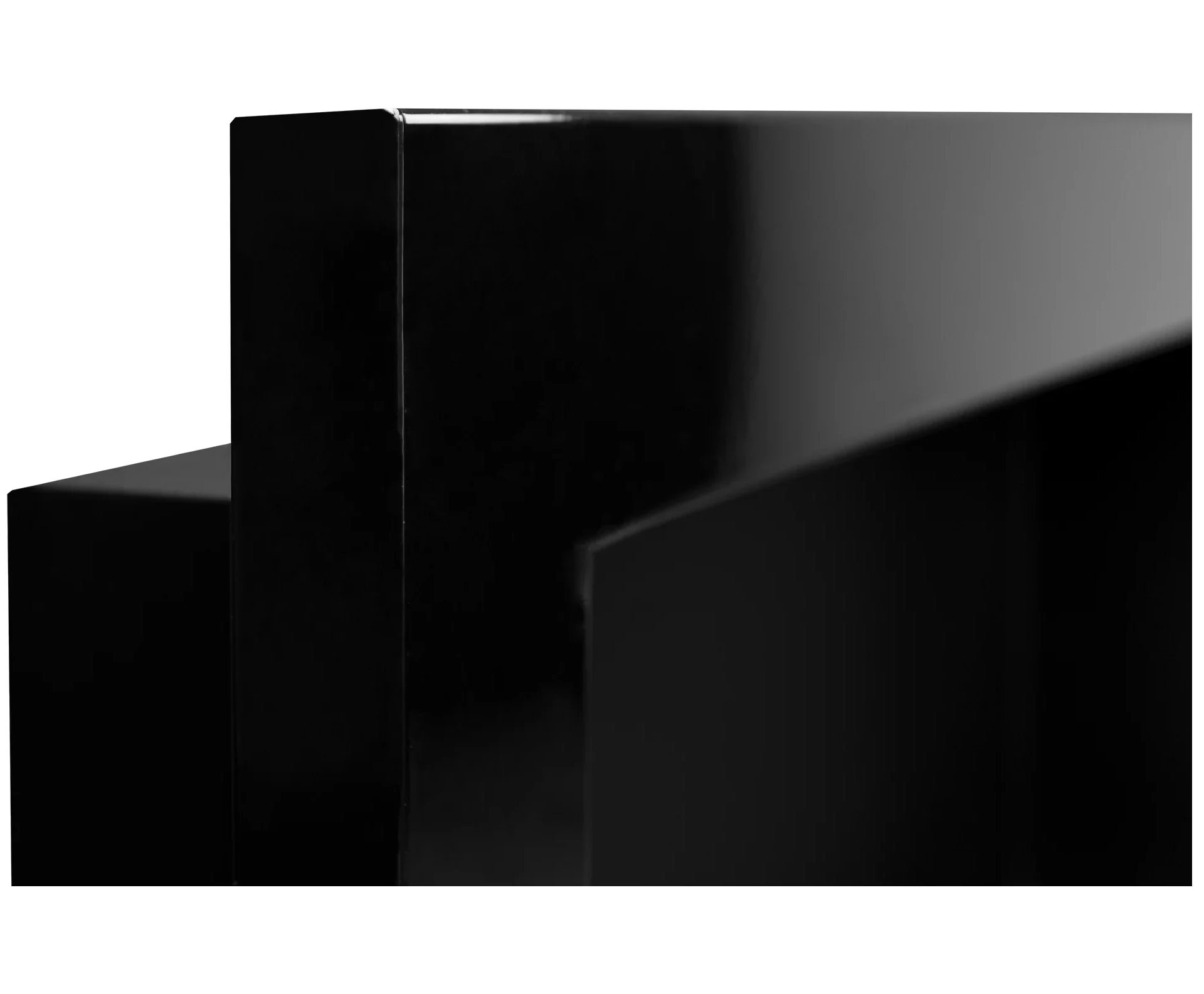 Wandbioethanolofen mit Glas 900x400 schwarz glänzend