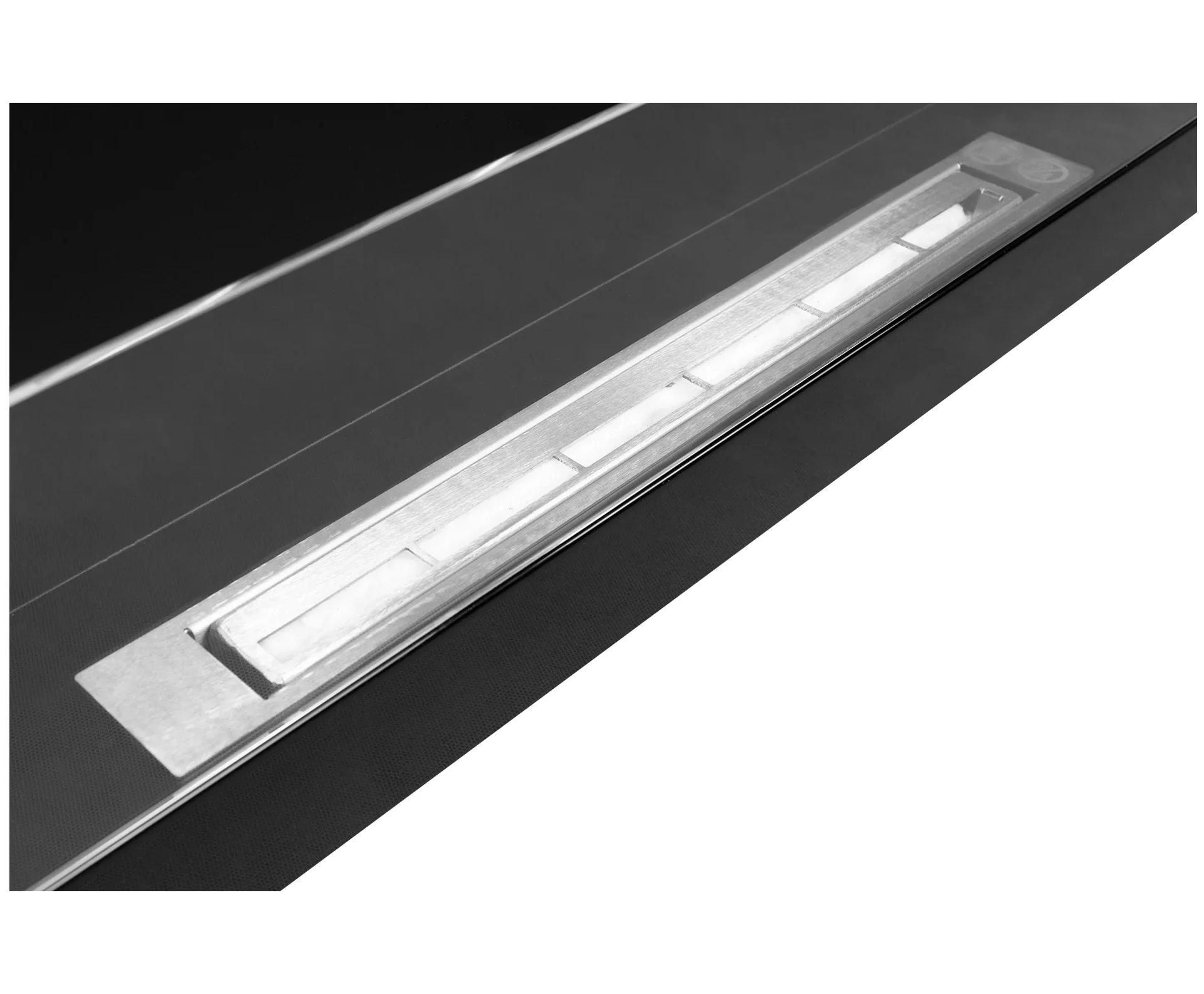 Wandbioethanolofen mit Glas 900x400 schwarz glänzend