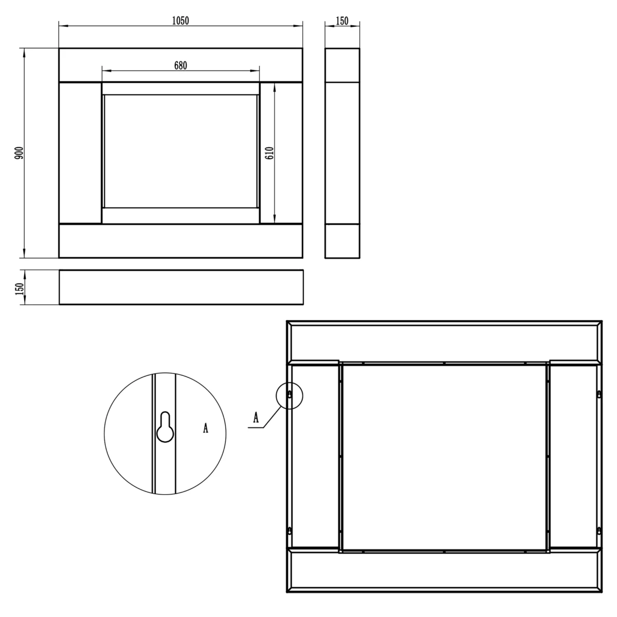 4116 Biokamin Portal Asne Schwarz Matt