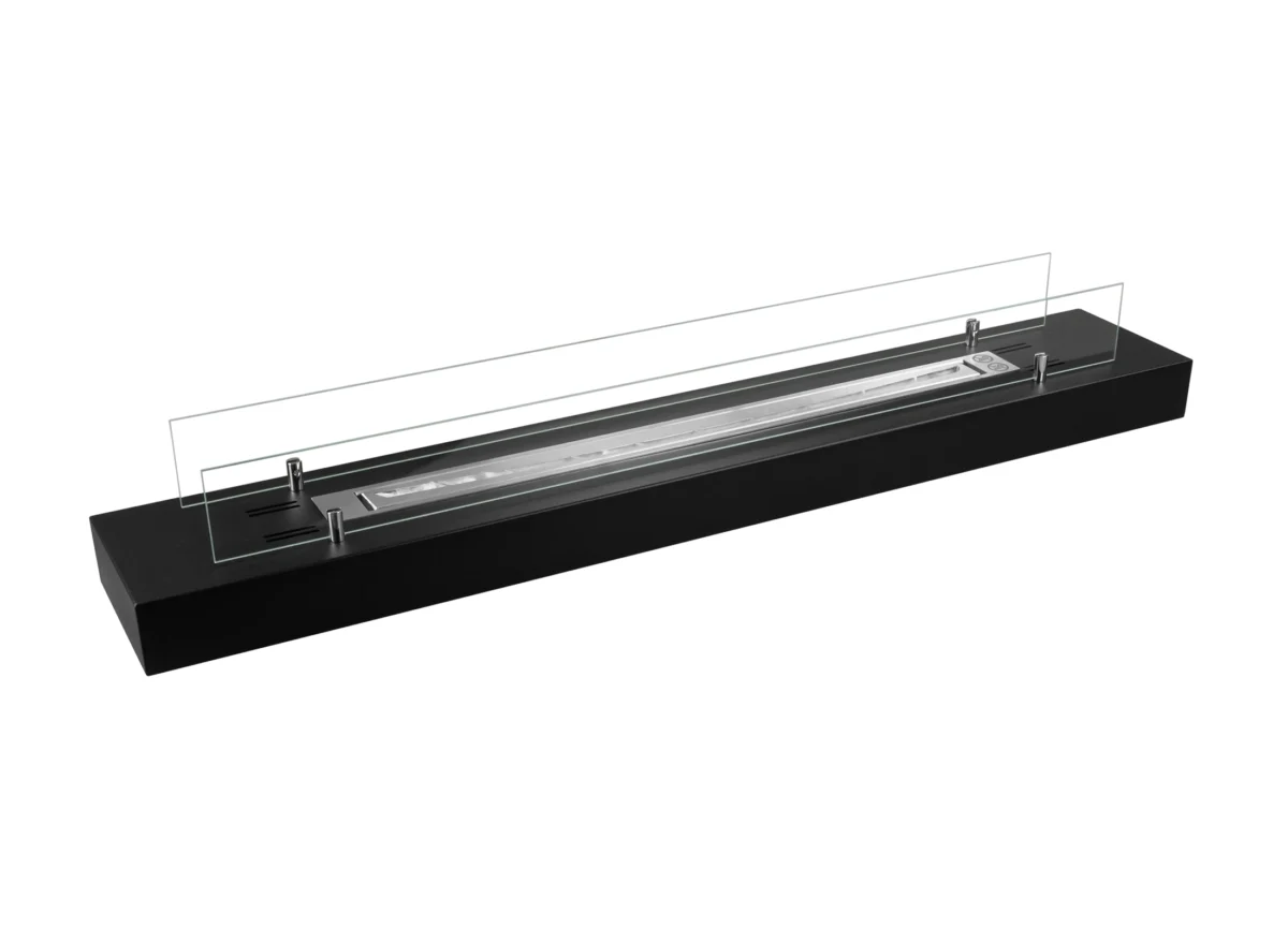 4118 Bio-Ethanol Kamin Einsatz mit Glas 1200mm