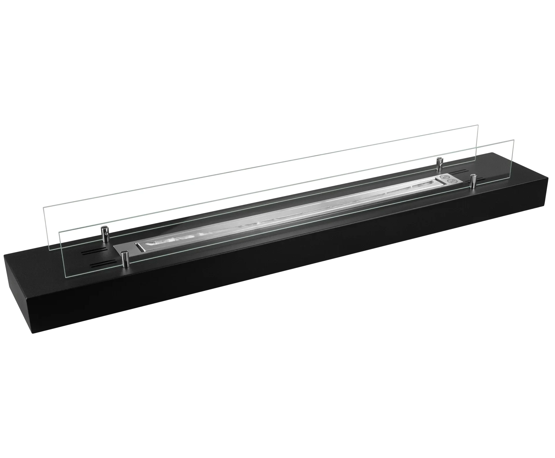 4118 Bio-Ethanol Kamin Einsatz mit Glas 1200mm