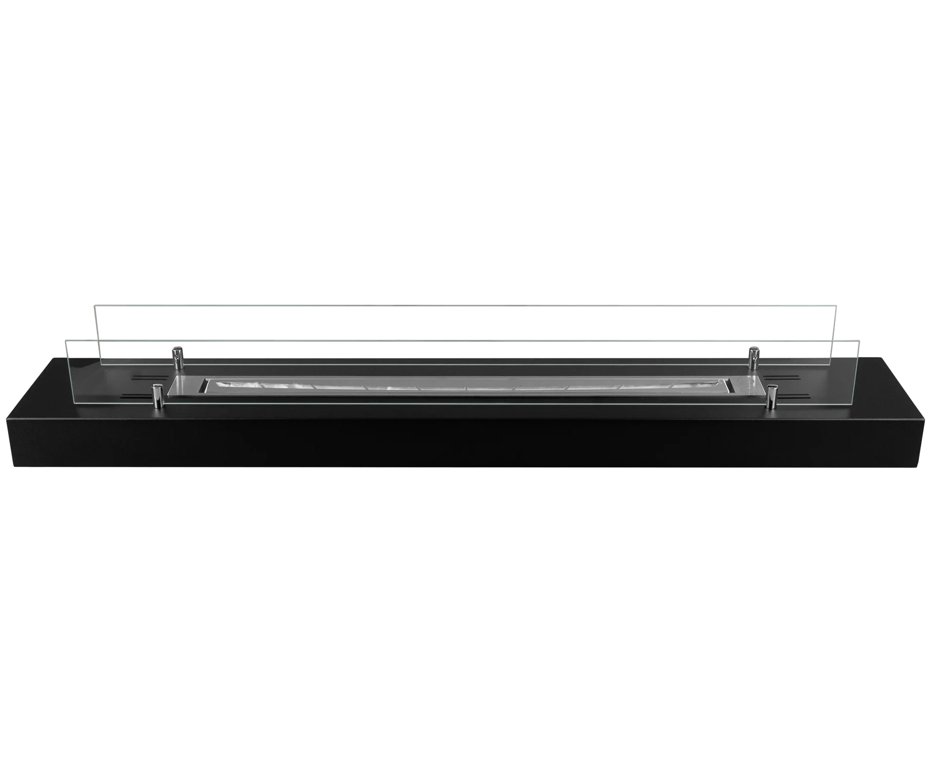 4120 Bio-Ethanol Kamin Einsatz mit Glas 1200mm