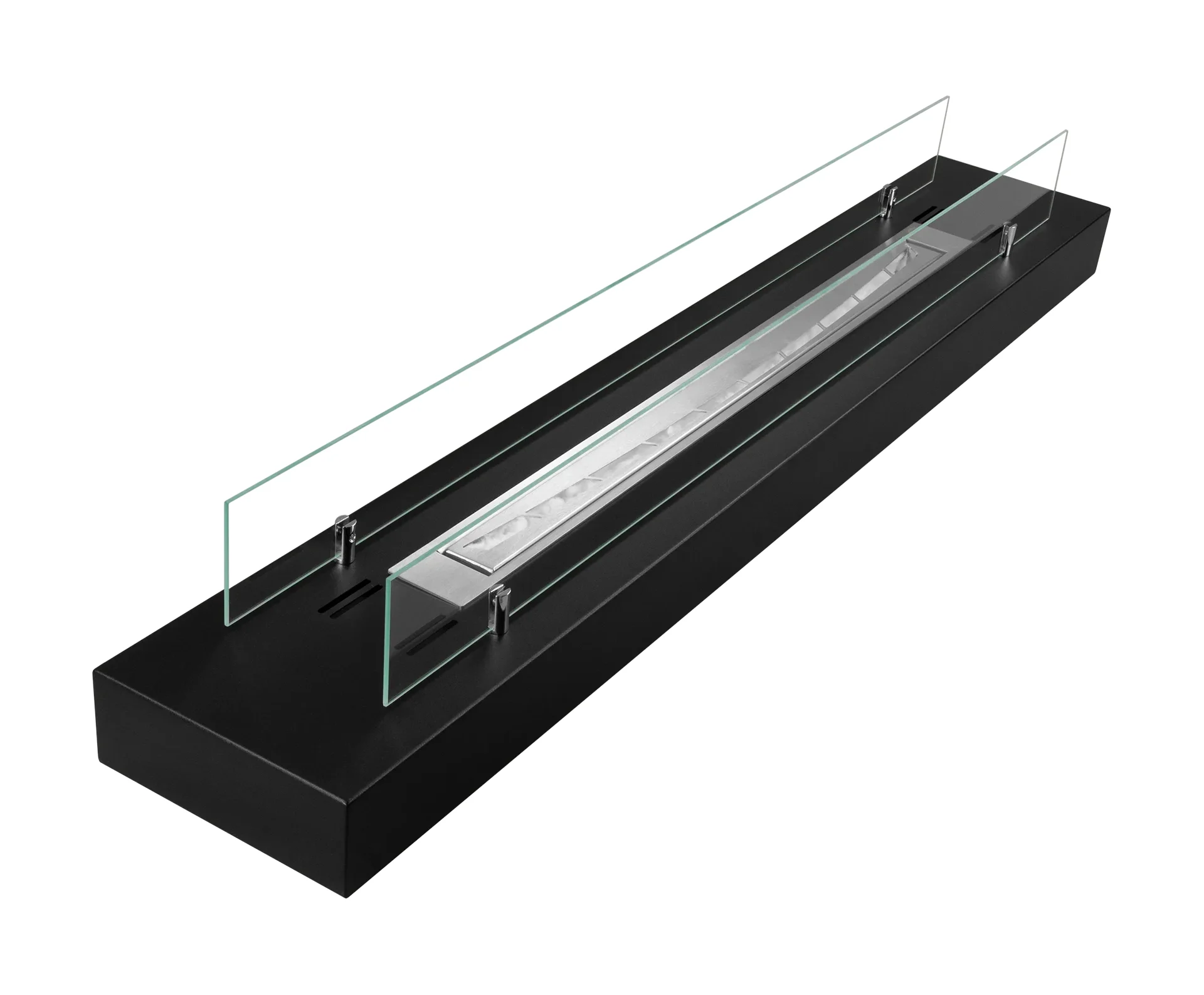 4121 Bio-Ethanol Kamin Einsatz mit Glas 1200mm
