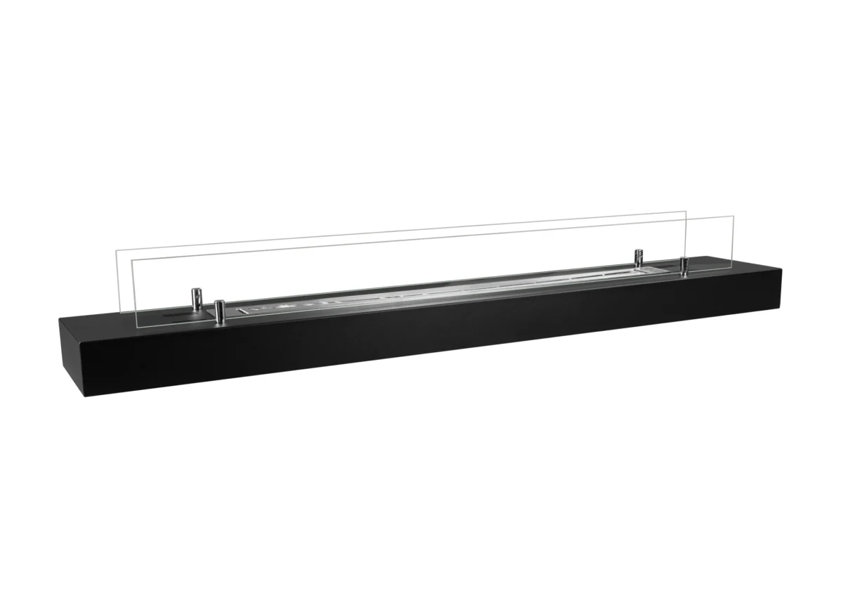 4122 Bio-Ethanol Kamin Einsatz mit Glas 1200mm
