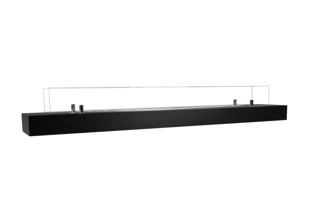 4123 Bio-Ethanol Kamin Einsatz mit Glas 1200mm