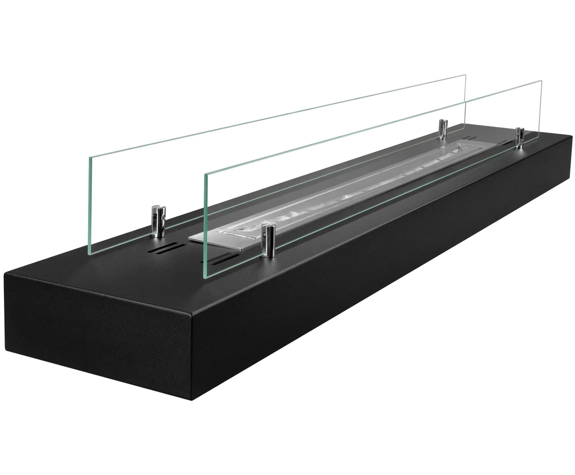 4124 Bio-Ethanol Kamin Einsatz mit Glas 1200mm