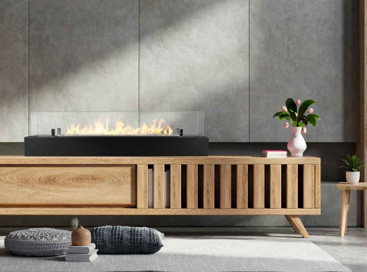 4139 Bio-Kamin Einsatz mit Glas 700mm
