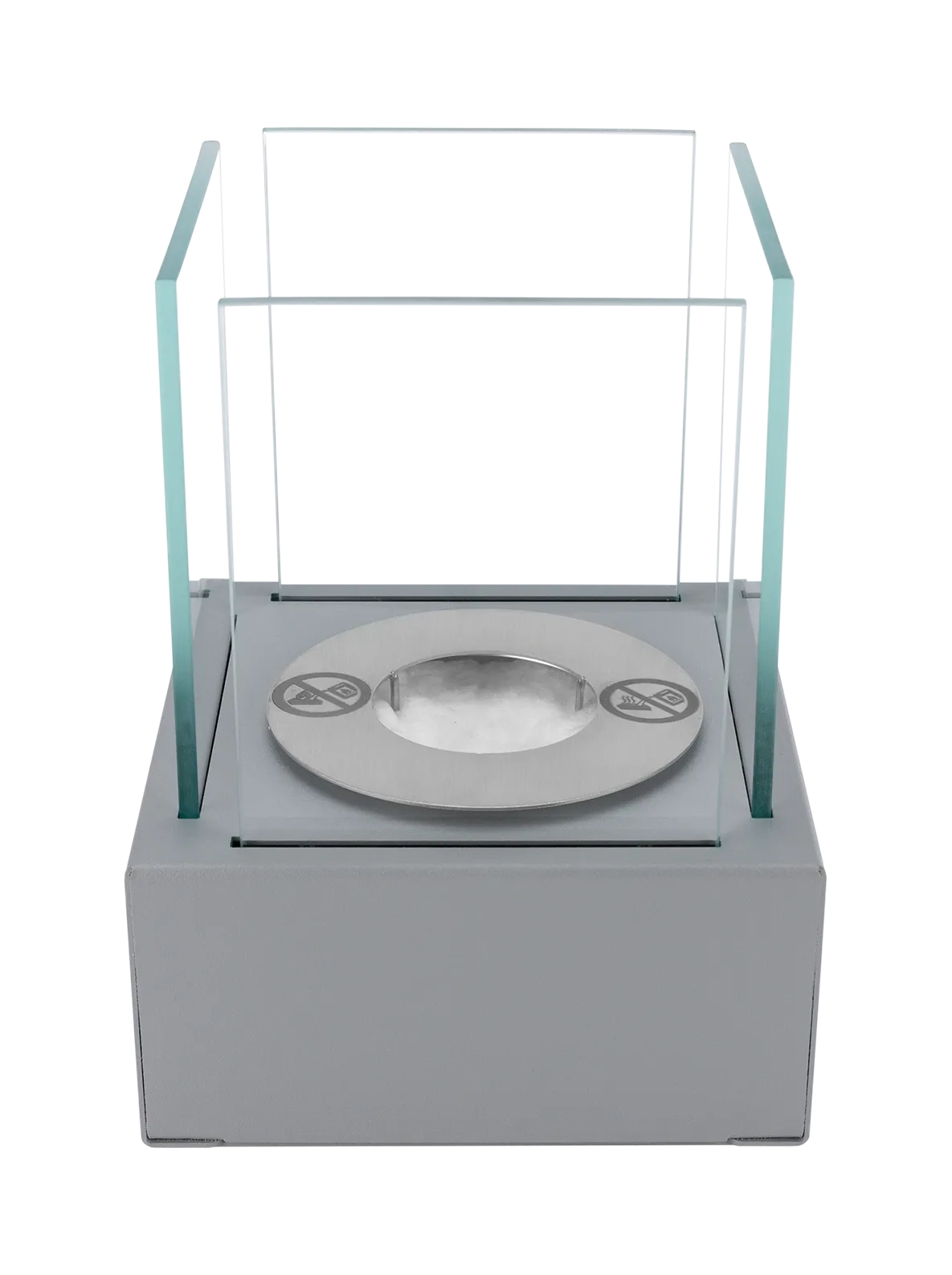 4173 Freistehender Bio-Kamin Smart grau strukturiert matt