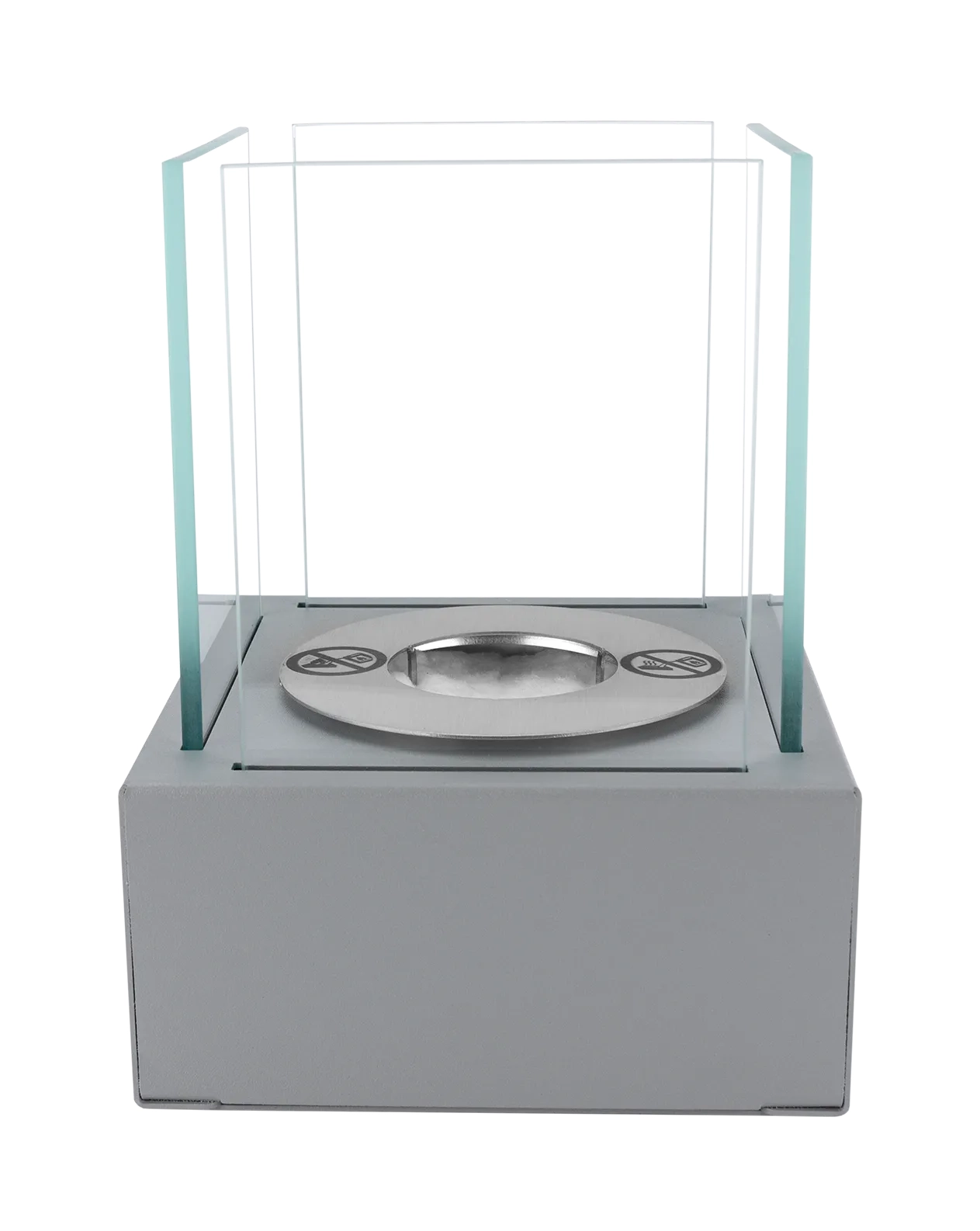 4175 Freistehender Bio-Kamin Smart grau strukturiert matt