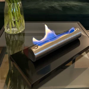 Bioethanol-Standkamin STAINLESS – Schwarz Hochglanz