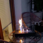 4222 Bioethanol-Standkamin GLOW – Schwarz Matt