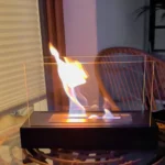 4223 Bioethanol-Standkamin GLOW – Schwarz Matt