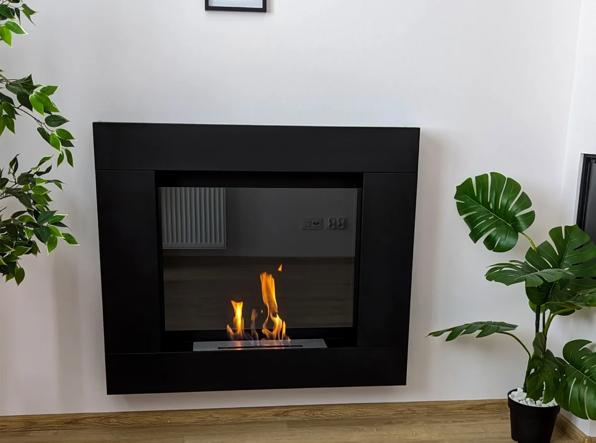4239 Biokamin Portal Asne Schwarz Matt