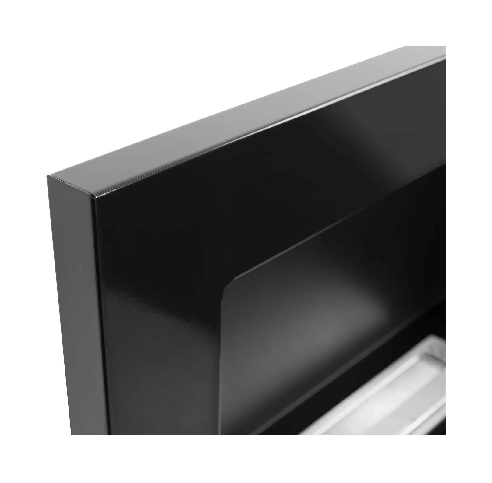 4244 Hängender Bio-Kamin mit Glas 650x400 schwarz glänzend