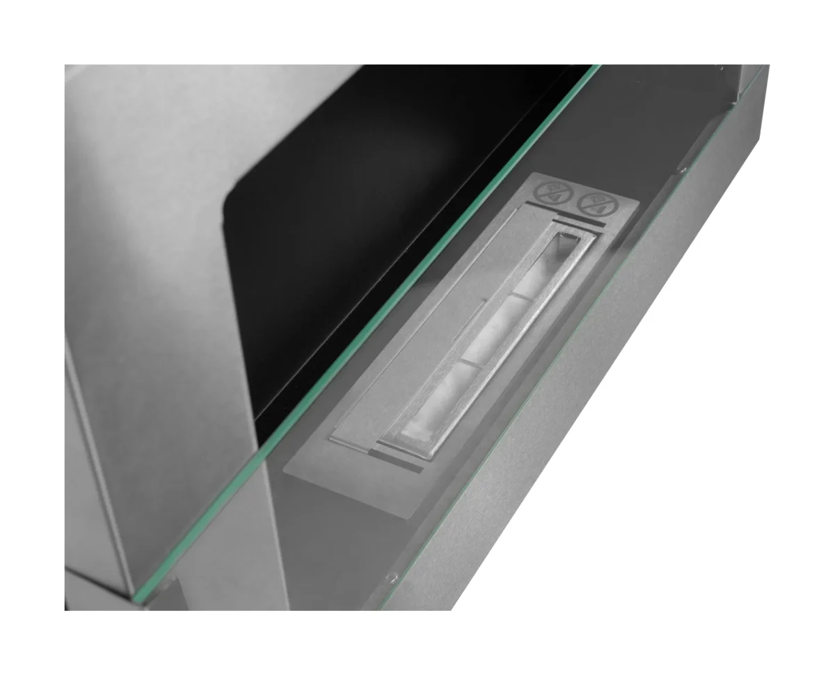 4256 Hängender Bio-Kamin mit Glas 650x400 inox