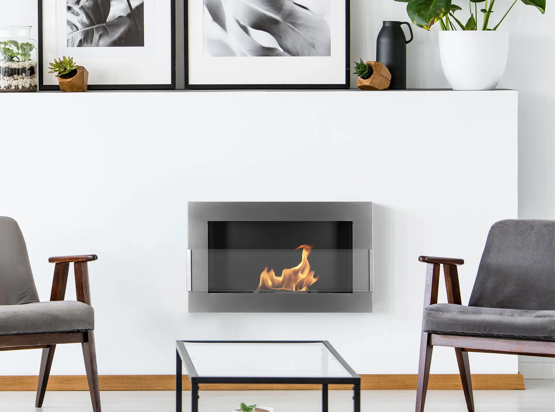 4257 Hängender Bio-Kamin mit Glas 650x400 inox