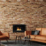 4263 Bioethanol-Wandkamin BOX 650 × 400 – Schwarz Strukturmatt
