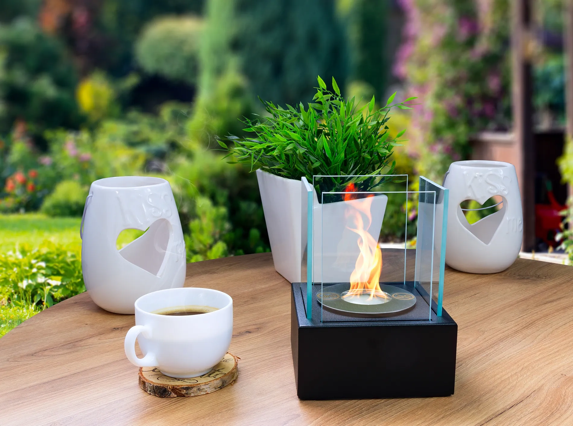 SET 2x Biofeuerstelle SMART + 2x Biofuel ZITRONENGRAS