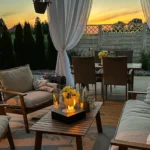 4322 Bioethanol-Standkamin SUNSET GARDEN MINI – Schwarz Strukturmatt