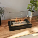 Bioethanol-Standkamin HOME – Schwarz Strukturmatt