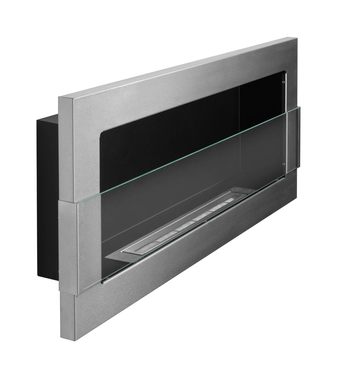 4375 Wandbioethanolofen mit Glas 900x400 Inox