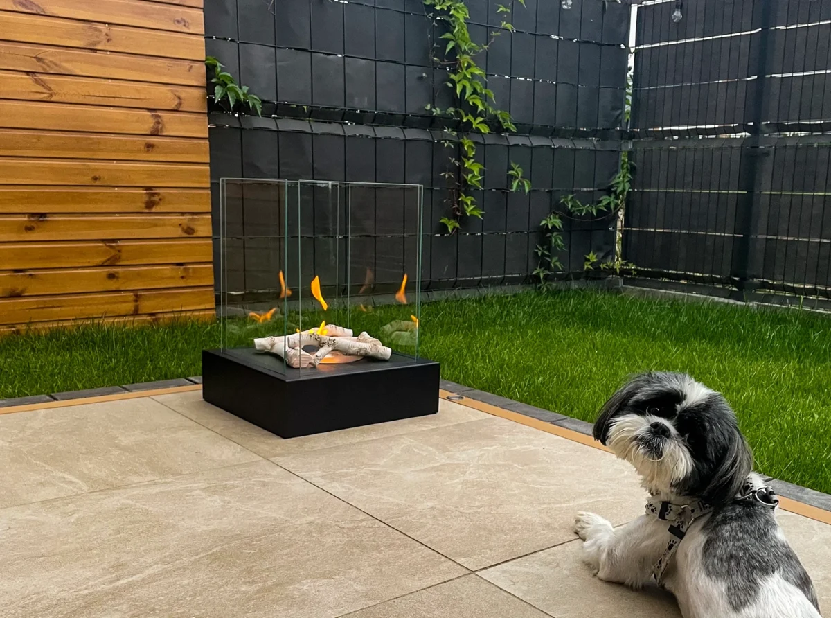 4380 Freistehender Bio-Kamin Sunset Garden Schwarz