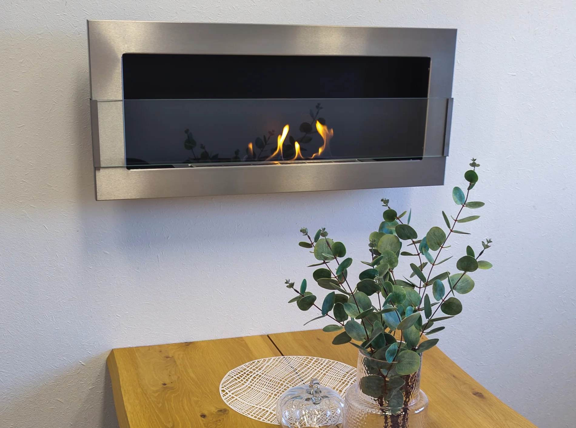 4434 Wandbioethanolofen mit Glas 900x400 Inox
