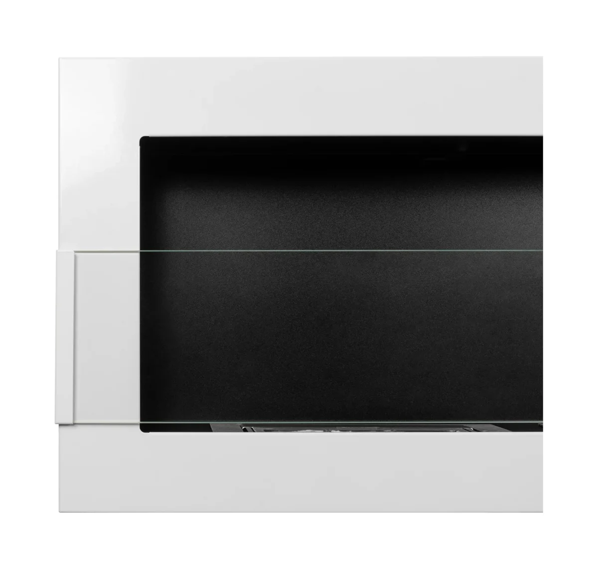 4501 Wandbioethanolofen 1200x400 weiß glänzend mit Glas