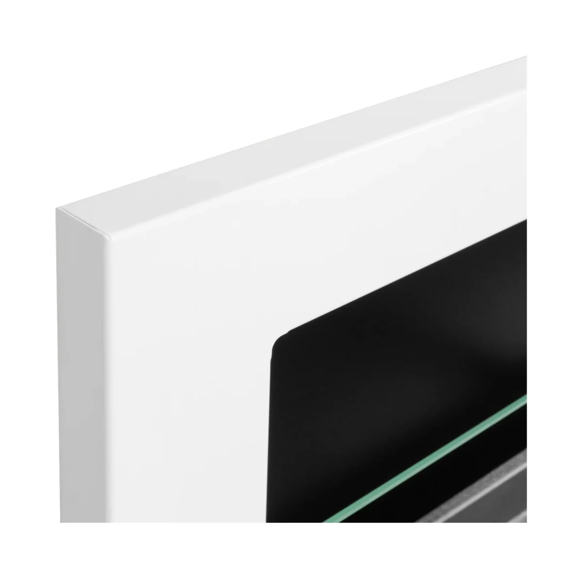 4503 Wandbioethanolofen 1200x400 weiß glänzend mit Glas