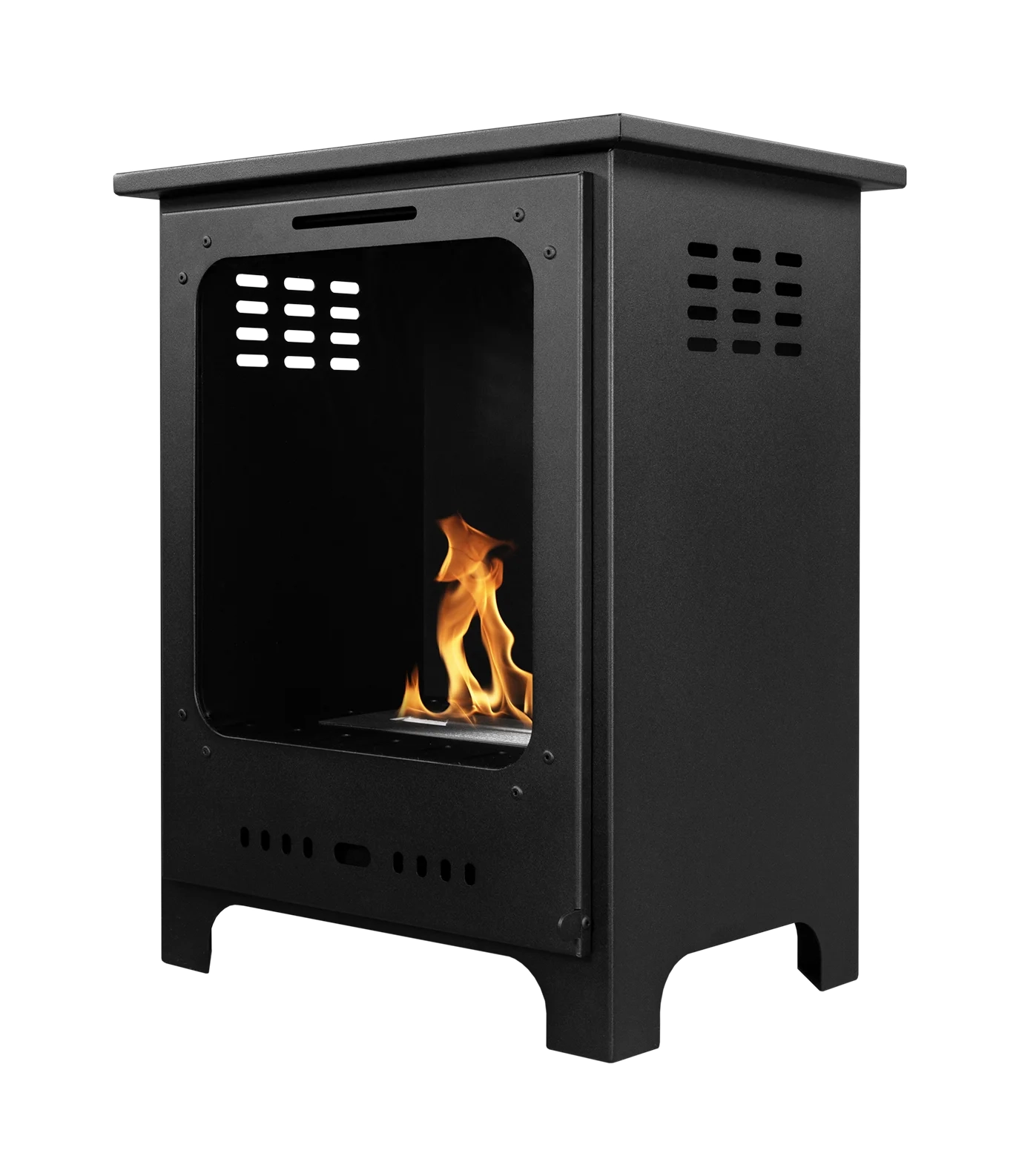 4546 Bio-Kamin Koza Mini schwarz matt mit Glas