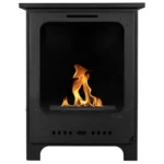 Bioethanol-Standkamin KOZA MINI – Schwarz Matt mit Glasscheibe