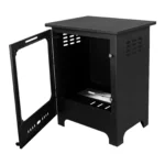 Bioethanol-Standkamin KOZA MINI – Schwarz Matt mit Glasscheibe