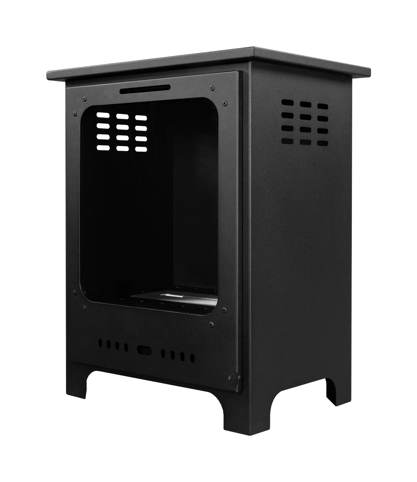 4553 Bio-Kamin Koza Mini schwarz matt mit Glas