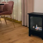 Bioethanol-Standkamin KOZA MINI – Schwarz Matt mit Glasscheibe