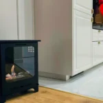 Bioethanol-Standkamin KOZA MINI – Schwarz Matt mit Glasscheibe