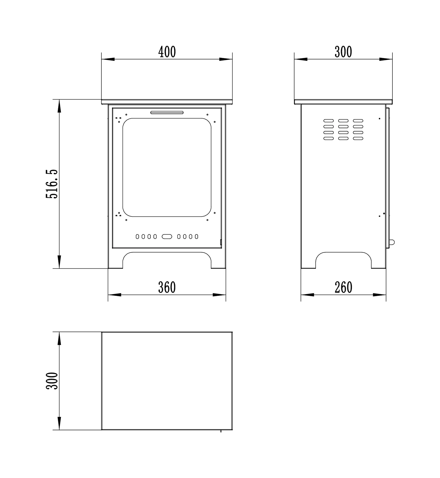 4560 Bio-Kamin Koza Mini schwarz matt mit Glas
