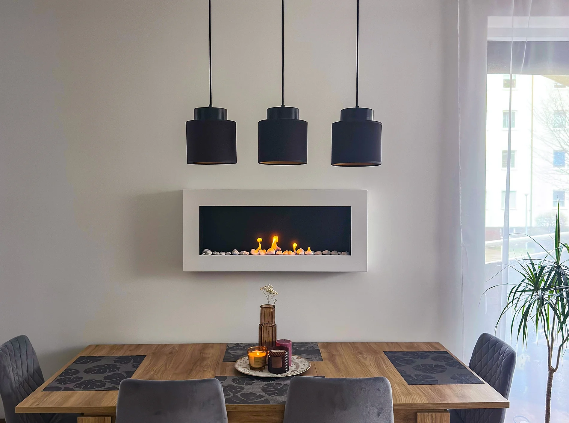 4746 Wand Bio-Kamin 900x400 Box weiß strukturiert matt